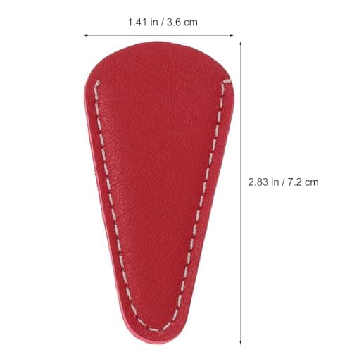 FUOYLOO Leather Scissor Cover Protector Set 3Pcs in Black, Khaki and Burgundy – Lightweight Safety Shears Case for Travel and Salon Use — view 2