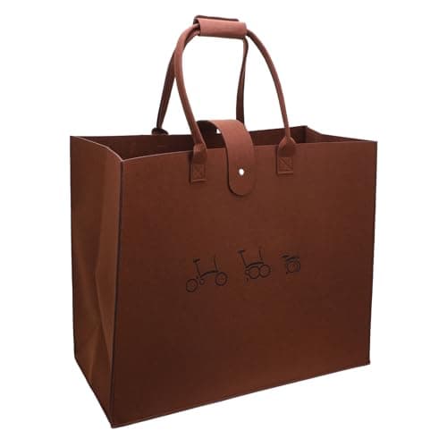 Jectse Nonwoven Folding Bike Travel Bag Lightweight Transport Box/Cover for 16 Inch Bike High Speed (Dark Brown)
