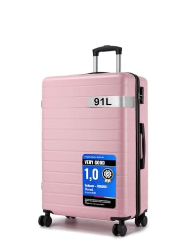 Shavont Large Suitcase 28 Inch Hard Shell Luggage ABS Travel Case (Pink)