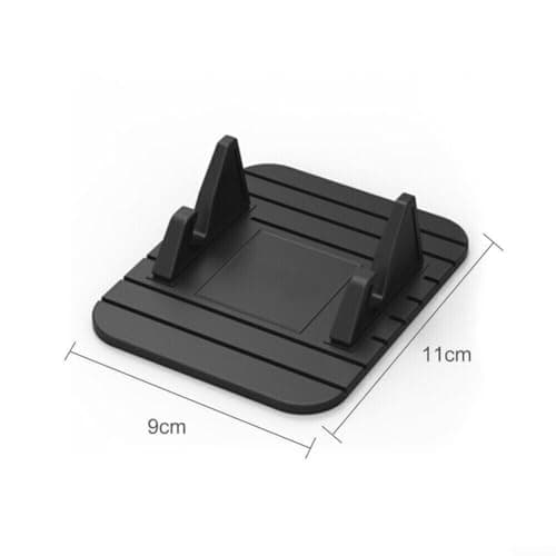 HomeVortex Car Dashboard Anti-Slip Silicone Mat Holder Pad Stand for Mobile Phones and GPS Devices, Large Black, Compatible with 4.0-6.5 Inch Phones, Easy to Clean, — view 3
