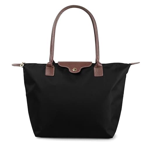 ZhengYue Nylon Tote Bags for Women with Zip Large Foldable Womens Handbags