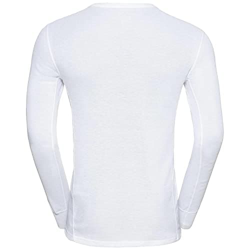 Odlo Thermal Underwear for Men Active Warm Long Sleeve I Thermal Shirt I Warm ski Underwear with Round Neck I Men White — view 3