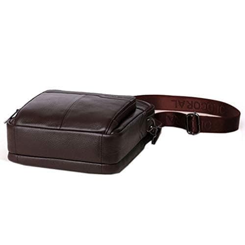 Xieben Business Leather Shoulder Messenger Bag for Men Travel Outdoor Crossbody Handbag Briefcase Wallet Phone Pouch Purse Casual Daypack Coffee — view 3