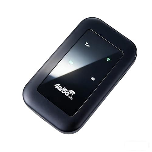 All Network Portable WiFi, 5G/4G Portable WiFi Hotspot with SIM Card Slot, Pocket Internet Hotspot Up To 10 Devices, Stable Internet Speed, High Compatibility (Black)