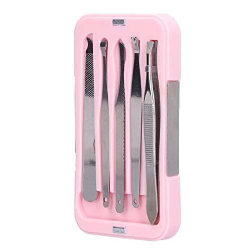 Stainless Steel Nail Clippers Set 9 Piece Magnetic Travel Kit with Nail File, Eyebrow Tools, and Pedicure Knife — view 4