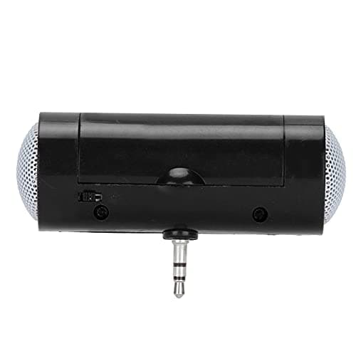Cocoarm Mini Speaker, 3.5mm Portable Wireless Speaker with Clear Sound for Smartphones Tablets Laptops, Compact Design Plug & Play for Travel Office Home (Black) — view 2