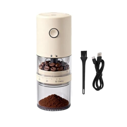 Qhsgdbgem Burr Coffee Grinder, USB Type-C Charging for Anywhere Use