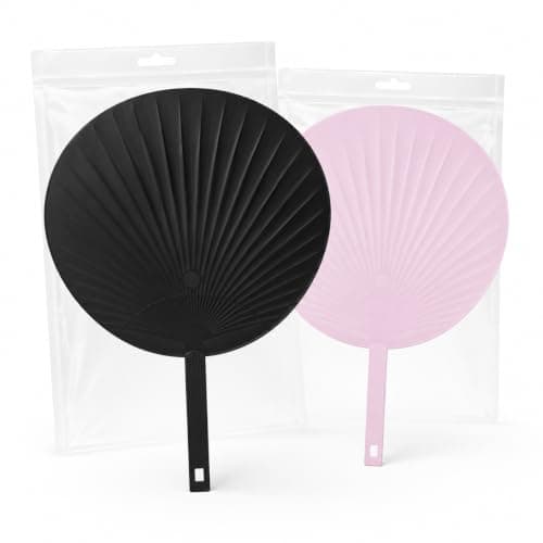 MAR Hand Fan Large Flexible Plastic Handheld Manual Cooling Fan 1pc 27x28cm