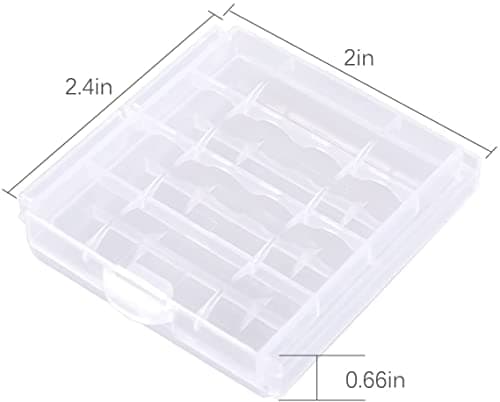 RUNCCI-YUN 12 Pcs Plastic Battery Storage Case,AA/AAA Cell Battery Storage Case,Plastic Battery Case for Batteries and Rechargeable Batteries,Battery Carrying Case Holder(Transparent) — view 2