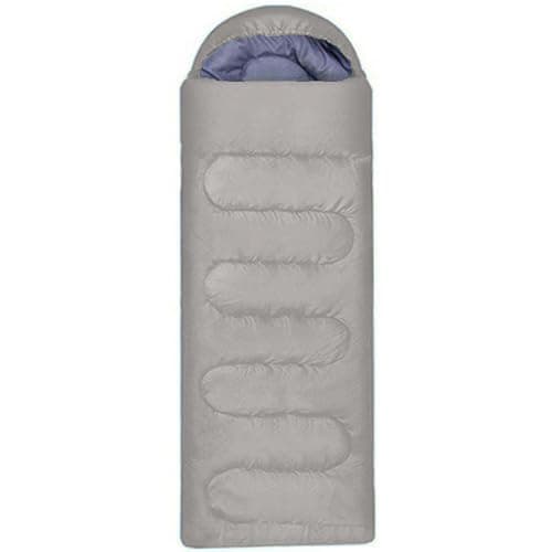 True Face Lightweight Camping Sleeping Bag Portable Rectangular Sleep Bag for Outdoor, Hiking, Travel & Backpacking Grey