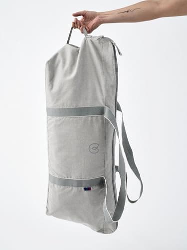 Yogamatters Organic Cotton Carry All Kit Bag - Grey Ice | Gym Equipment Yoga Props Carrier | 100% Organic Cotton — view 2