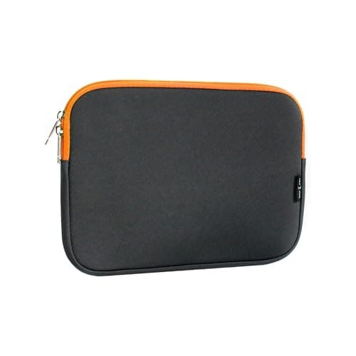 Emartbuy Midnight Black/Orange Neoprene Laptop Sleeve 13-15 Inch