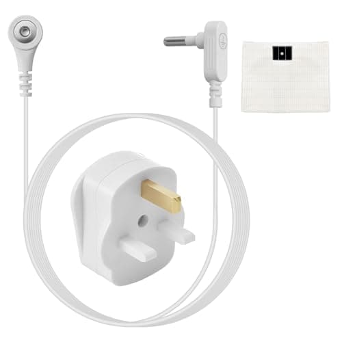 UK Grounding Cord Cable 15ft with Plug for Earthing Mat Accessories