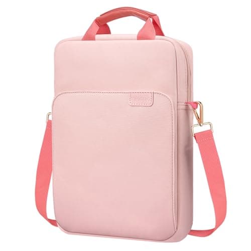 TiMOVO Tablet/Laptop Sleeve Bag Carrying Case with Shoulder Strap, 13",Pink