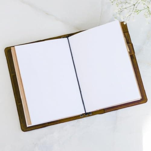 Vobumix Leather A5 Notebook Cover Multifunctional Travelers Journal Protective Sleeve Magnetic Closure Notebook Cover for Notepad — view 2