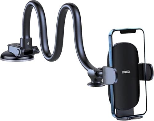 OQTIQ Car Phone Mount with Gooseneck for Windshield & Dashboard