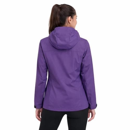 Blu Apparel Ladies Waterproof Jacket Womens Rain Coat Rain Jackets for Women Windproof Breathable Mesh Lined (UK, Numeric, 14, Regular, Regular, Purple) — view 2