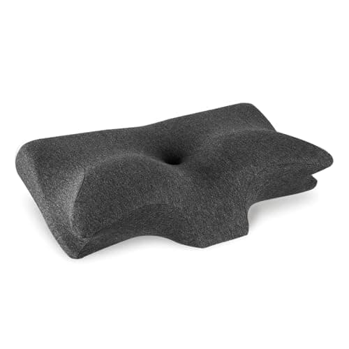 Straame Memory Foam Neck Pillow, Butterfly Shape, 14/9cm Dual Height, Grey