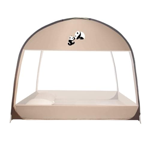Bed Brownet Mesh Camping Tent Outdoor Mesh Bed Linen with Double Doors: The left and right independent door system eliminates completely repeated zip opening and closing actions. Easy to use