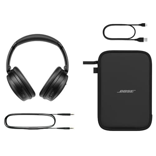 Bose QuietComfort SC Wireless Noise Cancelling Headphones, Bluetooth Over Ear Headphones with Up To 24 Hours of Battery Life, with Soft Case, Black — view 6