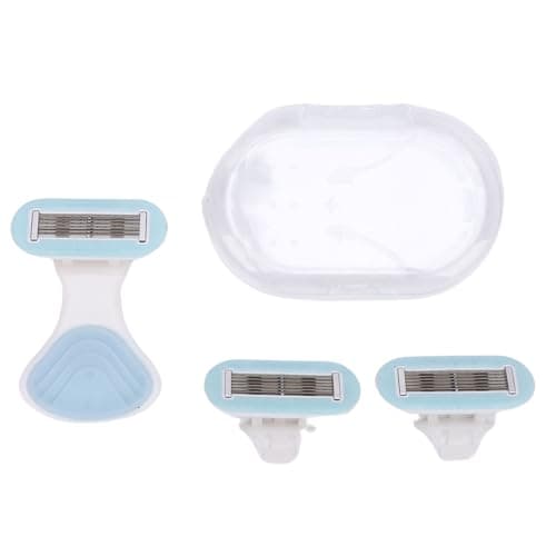 Picysa Travel Size Women's Shaving Kit with Foldable Handle, 6 Layer Cutters Portable Shaving Tool (Blue) — view 6