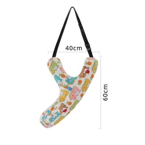 XGOPTS Kids Car Seat Travel Pillow, Cute Cartoon Pattern Y-Shaped Headrest Pillow Head Neck Support Cushion Y-Shaped Sleeping Pillow Rest Pillow Universal Car Seat Belt for Kids, Adults, Children — view 3