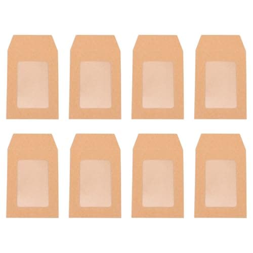 UPOUART 25pcs Khaki Kraft Paper Envelopes with Simple Elegant Appearance Kraft Paper Document Folder Suitable for Mailing Holiday Cards and Cards for Office and Home Use