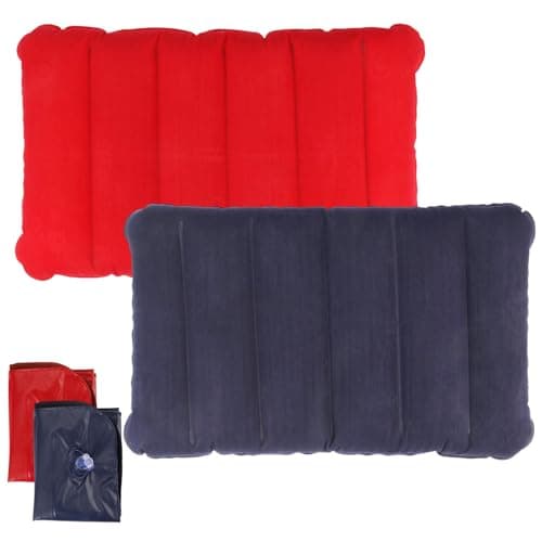 2 Pack Beach Pillow, 47 x 30 cm Inflatable Pillow for Camping