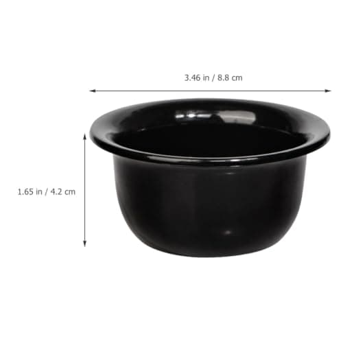 VILLCASE 3pcs Reusable Shaving Soap Bowls for Men with Stable Bowl Base and Portable Design Simple and Elegant Black Shaving Mug for Travel Use — view 2