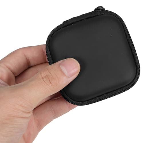 KICHOUSE Mini Headphone Storage Box Case Portable Hard Eva Carrying Case with Soft Lining Mesh Pocket for Earbuds Earphones Usb Cable Small Accessories Travel — view 4