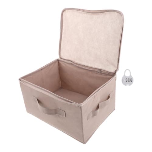 Lockable Nonwoven with Storage Pink Medium, Zipper Bag Cover Organizer