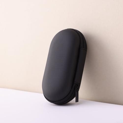 HomeVortex Carbon Fiber EVA Headphone Storage Case Hard Shell Shockproof Protective Box for 3C Electronics Cables Chargers Travel Organizer Black(11 * 6 * 3.5)
