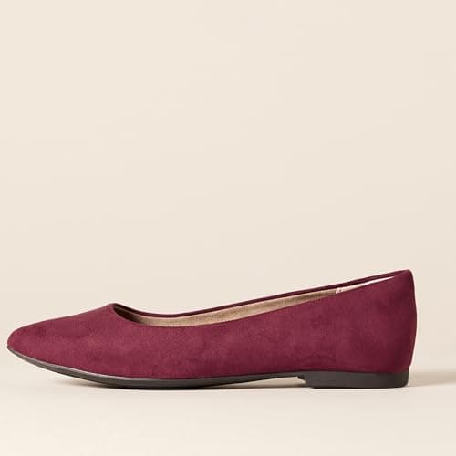 Amazon Essentials Women's Pointed-Toe Ballet Flat, Maroon, 10 UK Wide — view 3
