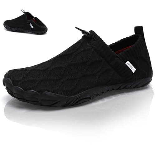 WateLves Barefoot Water Shoes Women Men Minimalist Comfortable Walking Shoes Beach Outdoor Running Sneakers Black, EU 41