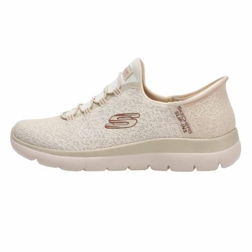 Skechers Women's Summits Lunar Glow Trainers, Natural Mesh/Rose Gold Trim, 6 UK