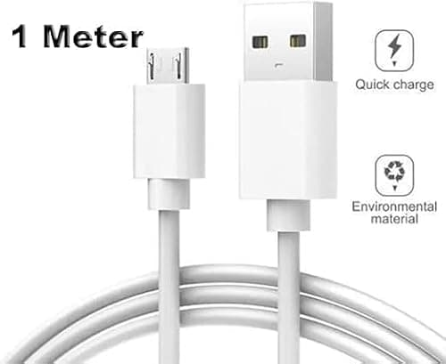 Iedahcit Packaging High-Speed Micro USB Cable, 2-Pack, 1m White Charging Cord compatible with Samsung, LG, Sony, HTC, Motorola, Kindle, Surge Protection PACK OF 2 — view 3