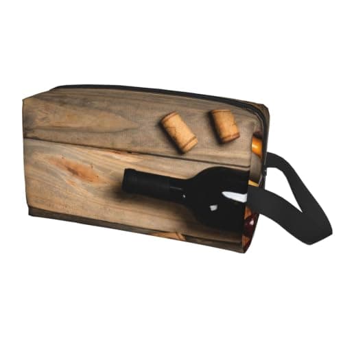 Wine Bottle Corks Grapes Travel Toiletries Bag, Wash Bag — view 2