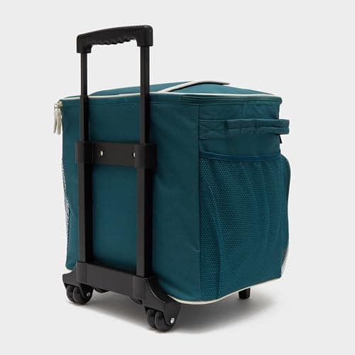 Hi-Gear Delta 40 Litre Wheeled Cool Bag with Integrated Handle, 40L Cooler for Food & Drinks, Lightweight, Portable & Insulated Cool Box, Ideal for Camping, Picnics, Festivals & Shopping (Green) — view 3