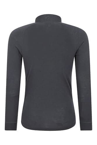 Mountain Warehouse Merino Mens Zip Neck Base Layer Top Dark Gre M — view 5
