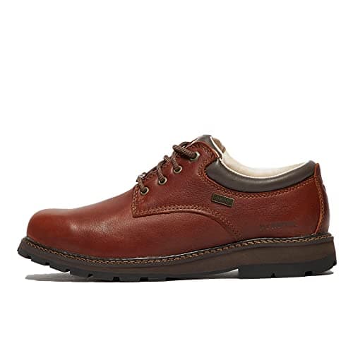 Brasher Men’s Country Classic Walking Shoes with High Traction Rubber Sole & Cushioned Footbed, Durable Leather, Waterproof, Breathable, Camping, Outdoors, Hiking & Trekking Footwear, Brown, UK9