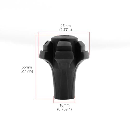 Anhoer Pack of 6 rubber buffers for hiking poles, 11 mm, for Nordic walking poles, pads, walking stick, replacement feet, trekking pads, replacement foot, rubber buffer for common Nordic walking poles — view 2