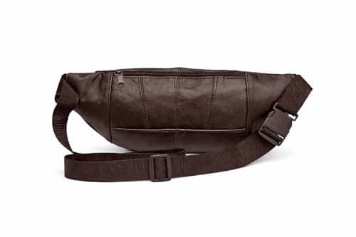 Woodland Leathers Genuine Leather Bum Bag, Durable Waterproof Waist Bag for Men and Women, Ideal for Travel, Festivals, Dog Walking, Fashion Bum Bag and Running Fanny Pack (Brown 6) — view 5