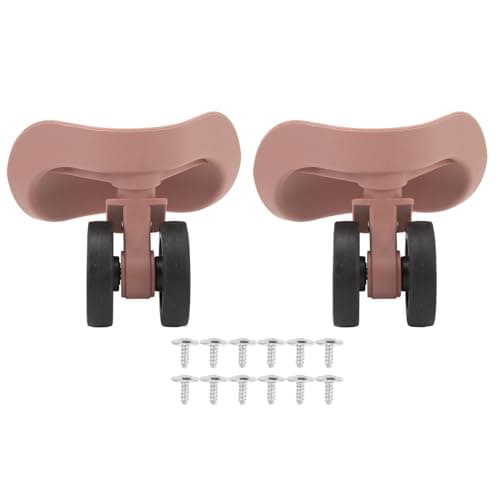 Alomejor 1 Pair Luggage Wheel ABS Rubber Luggage Universal Wheel Suitcase Wheels Replacement Accessories (Rose Gold) — view 3