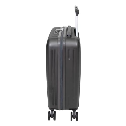 SKYFLITE Modern Hardshell Luggage Trunk, 55 cm, 35L Capacity, Navy/Silver/Charcoal, 8 Wheels (Charcoal) — view 2