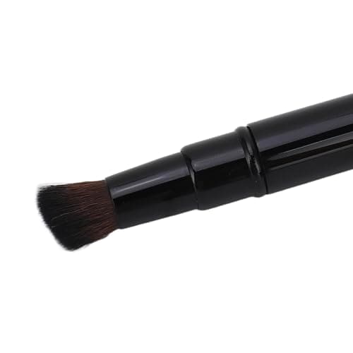 Retractable Makeup Brush Dual Ended Soft Wool Shadow Brush, Portable Cosmetic Brush for Blending Eyeshadow, Travel Friendly Multipurpose Make Up Tool with Protective Cap — view 4