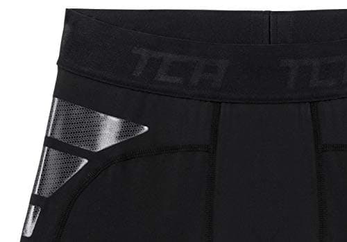 TCA Men's CarbonForce Pro Compression Base Layer Shorts Thermal Under Gear - Black Stealth, M — view 4