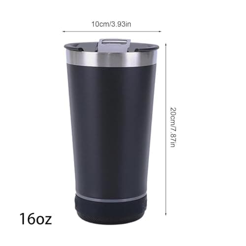 Speaker Mug, 16 oz Stainless Steel Mug, Insulated Coffee Mug with — view 2