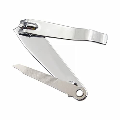 Nail Care Stainless Steel Toenail Clipper with Nail File – Manicure Tool for Precision Trimming and Nail Grooming (Silver, One Size)