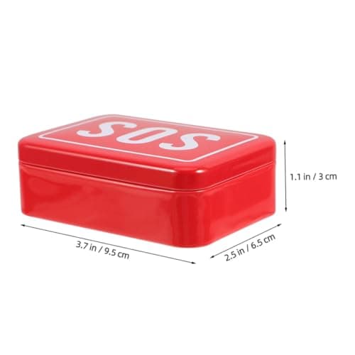 MAGICLULU 2pcs Metal Survival Box Compact Shockproof Medicine Storage Organizer with Emergency Markings for Camping Hiking Travel Outdoor Safety Kit — view 2