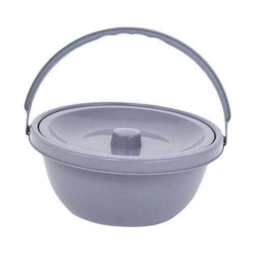 MotiveTech Bedside Commode Chamber Pot with Handle Bedpan Portable Pot Toilet Container for Elderly Male Female Adults Tent Boat